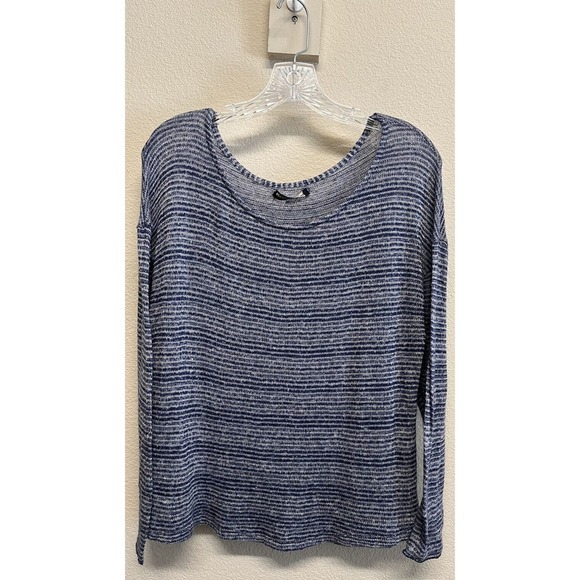 Brandy Melville Blue Stripe Wool Blend Long Sleeve Sweater Womens One Size - Picture 5 of 8